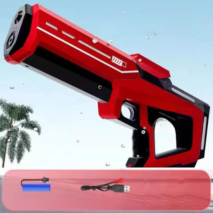Automatisk vattenpistol med 1L tank och 10 m räckvidd – ren sommarunderhållning