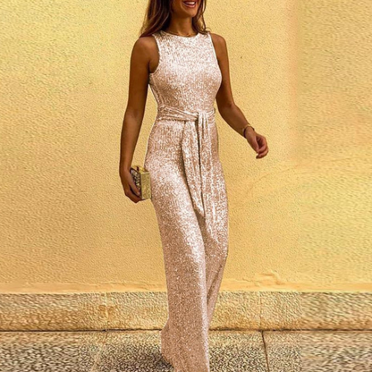 Ärmellös partyjumpsuit för damer – figursmickrande och festlig – Amira