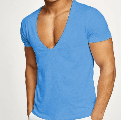 Avslappnad & figurnära herr T-shirt med V-hals – Jonas