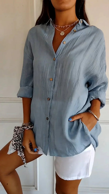 Höstlig lättvikts damblus - Elodie