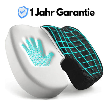 Orthopädisches Kniekissen, Memory-Schaum, ergonomisch, weiß, schwarz, 1 Jahr Garantie.