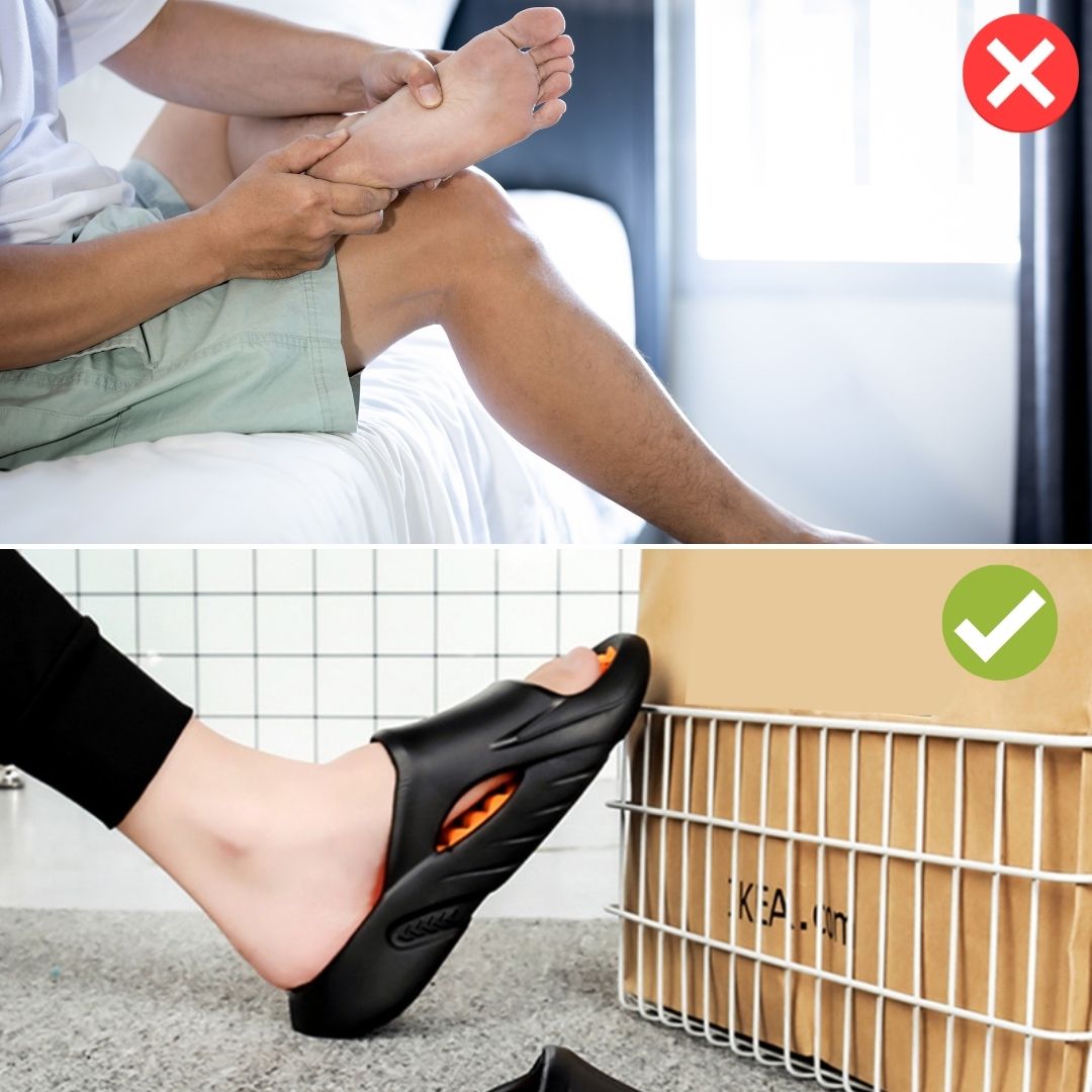 Ortopediska massagetofflor med noppor för damer och herrar – Vitalis