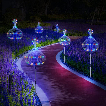 Vattentät solträdgårdslampa med fyrverkerieffekt – SparkGlow