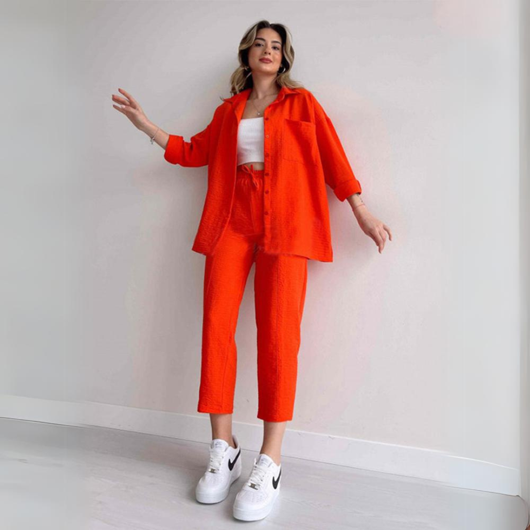 Lätt damlinne-set – Camille Höstkollektion
