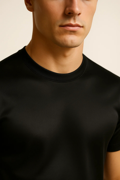 Stiligt herr T-shirt i merceriserad bomull – Dario