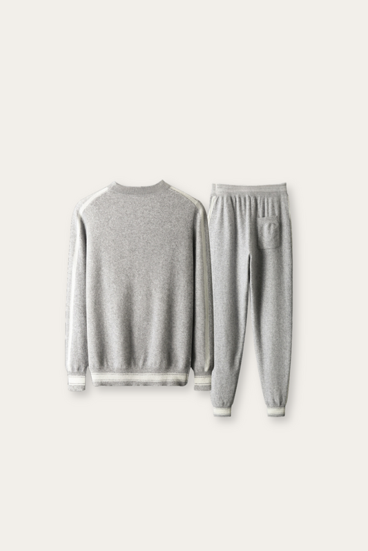 Vinterligt ljusgrått kashmir- och merinoullset – Romano