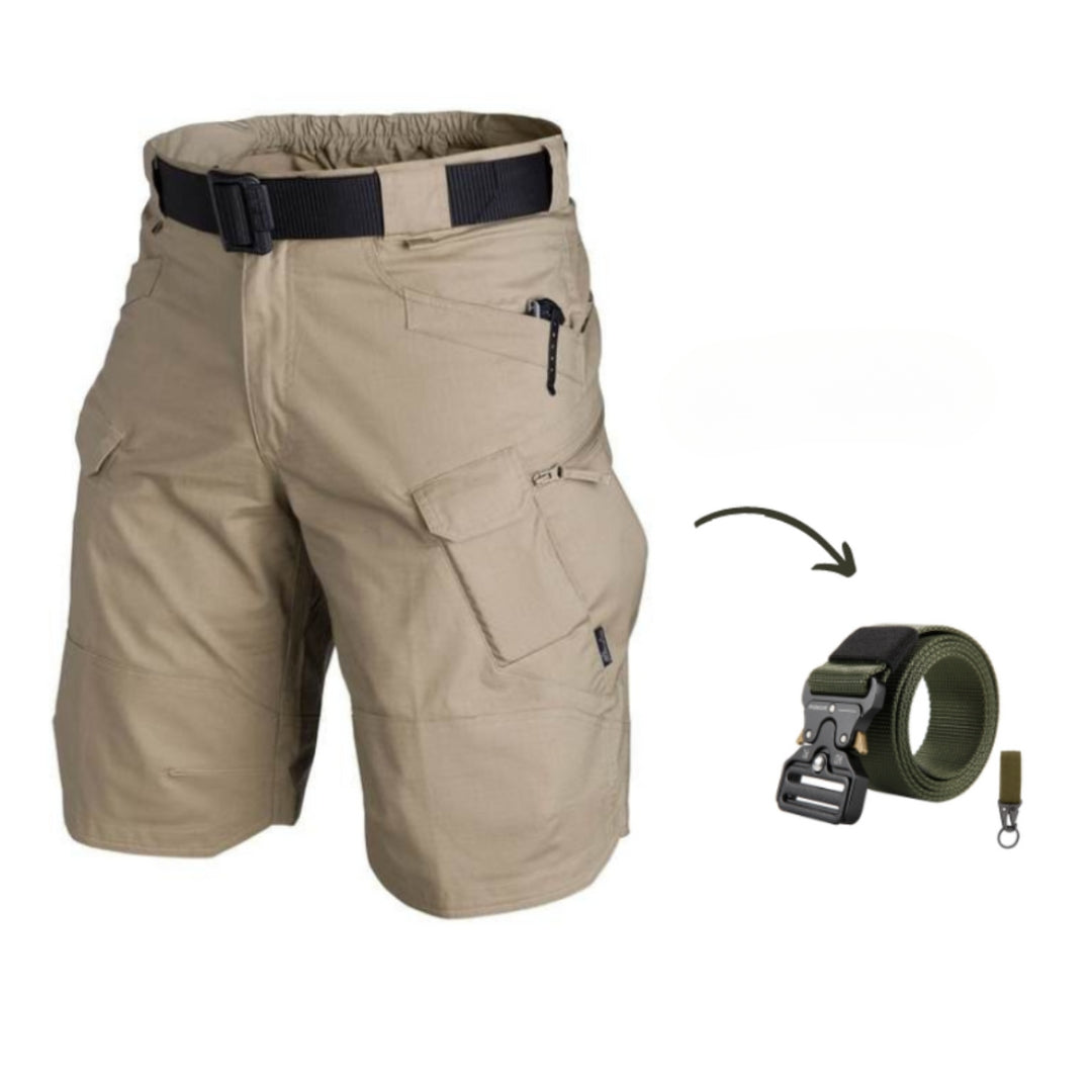 Herr Cargo-shorts med 7 fickor och gratis bälte – Taro
