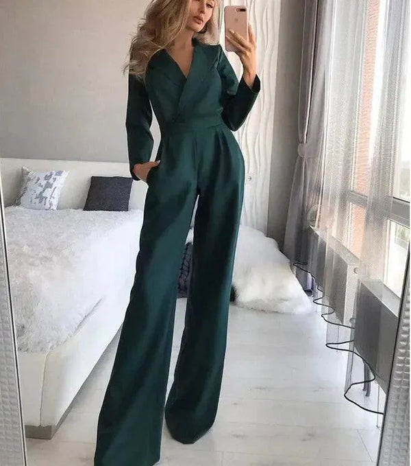 Höstlig jumpsuit med långa ärmar - Sophie