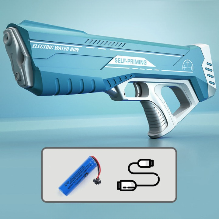 Vattenpistol med tryckstråle & USB-batteri för barn & vuxna – SpritzPower X1