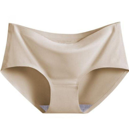 Beige nahtlose Damenunterwäsche, Silky Material, komfortabel, Carla Moda, Unterhose.