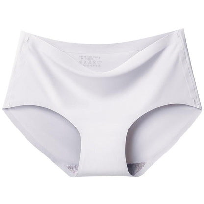 Weiße nahtlose Damenunterwäsche, Silky-Material, bequeme Passform, Carla Moda.