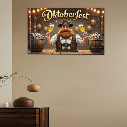 Oktoberfest trädgårdsflagga – Ölfestman Oktoberfest 2026