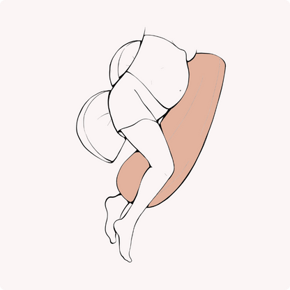 Schwangerschaftskissen, ergonomisch, beige, für Seitenschläfer, Unterstützung, Komfort.