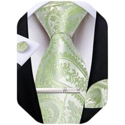 Men's Paisley Formal Tie Set - Refined Wedding & Event Accessories 9