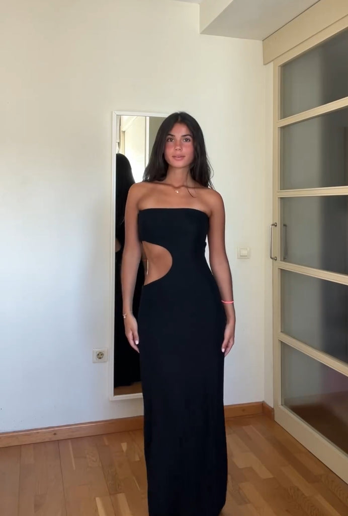 Trendy bandeau sommarklänning med stretchpassform – Viviane