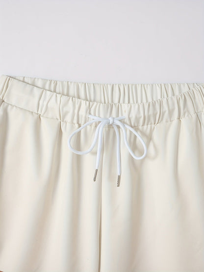 Tvådelad set med randig tryck kortärmad tröja och shorts - Mateo