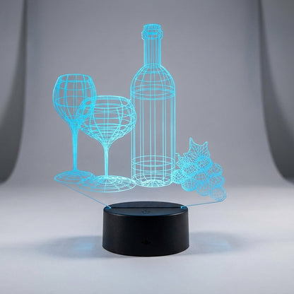 3D Illusion Tabletop Lamp -  NoirGlow