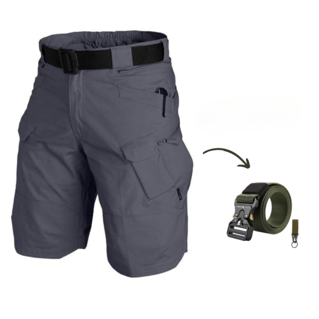 Herr Cargo-shorts med 7 fickor och gratis bälte – Taro