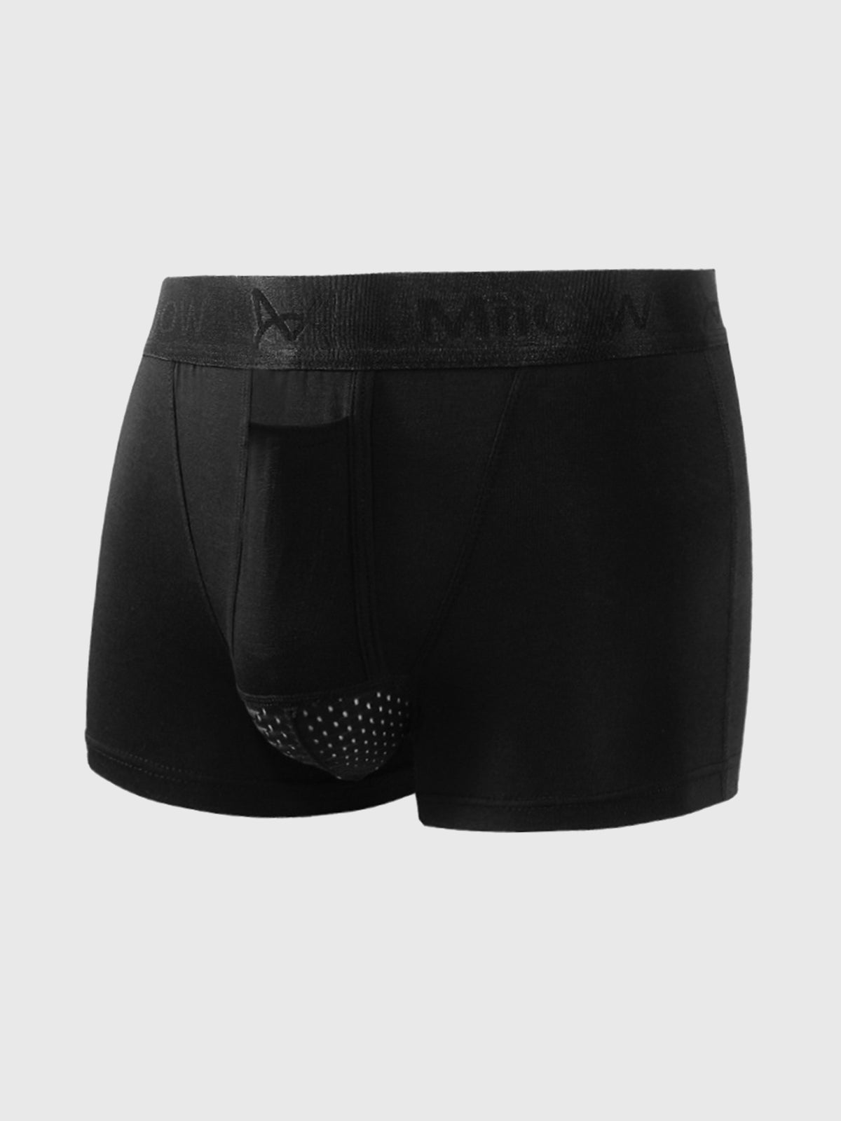 Schwarze Herren-Boxershorts, atmungsaktiv, Baumwolle, ergonomisches Design, bequeme Passform.