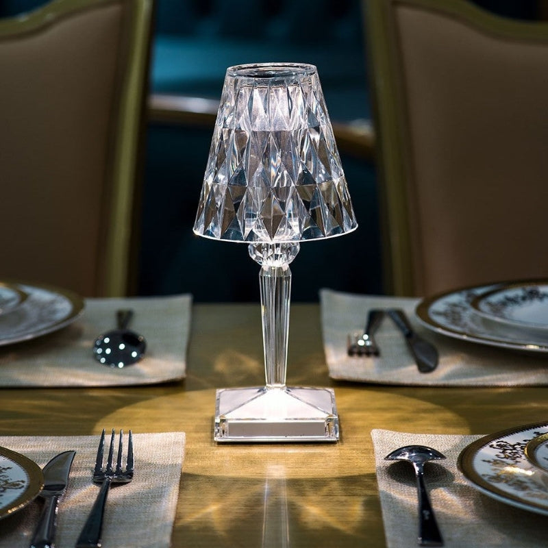 Kristallbordslampa med touch-kontroll - LumeCrystal