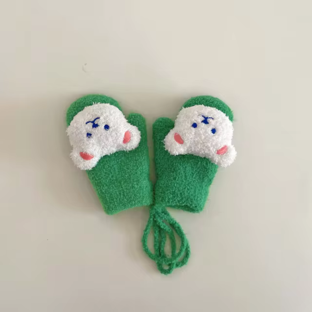 Barnens vinterhandskar med björnmotiv – TinyBear-handskar