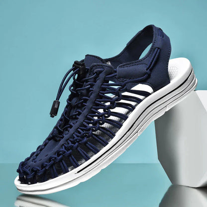 Stiliga herrsandaler i mesh - Renzo