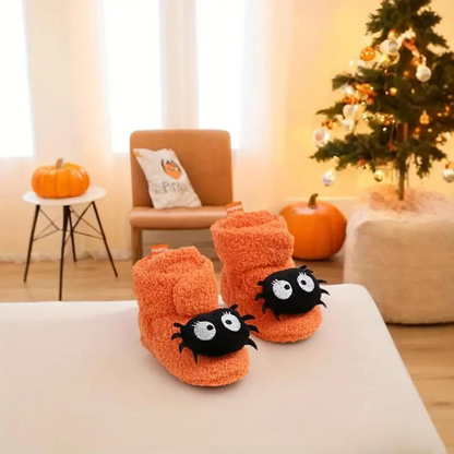 Halloween-tofflor för barn med tecknat tryck – SpookySteps
