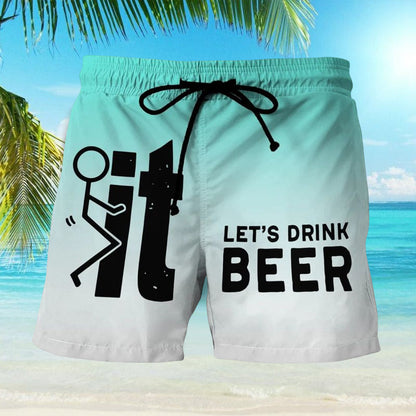 Hawaiishorts för herr med elastisk midja – Fabio