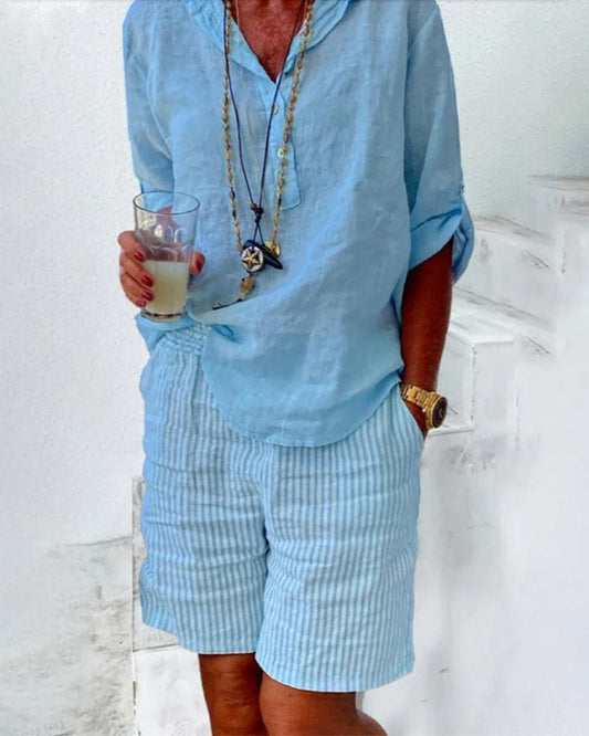 Randiga sommarshorts för damer – Léonie