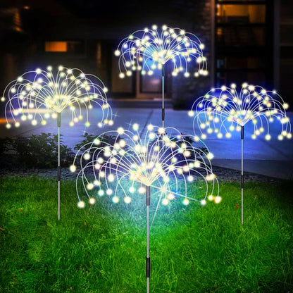 Vattentät solträdgårdslampa med fyrverkerieffekt – SparkGlow