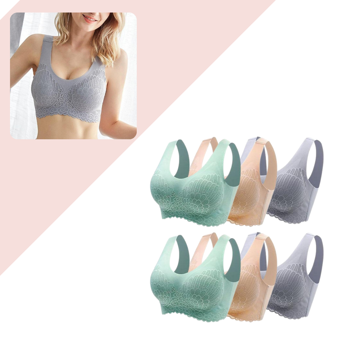 Spitzen-BH-Set Damen, 6 Farben, nahtlos, bequem, modisch, Unterwäsche, Alltagsgebrauch.