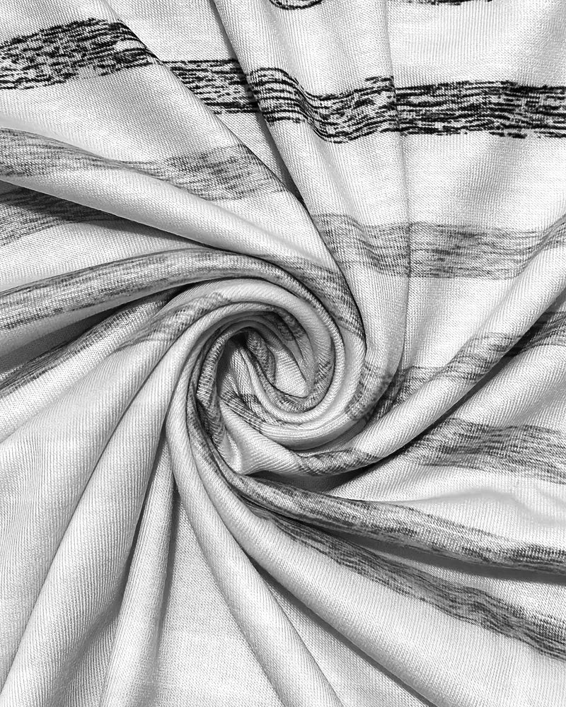 Randig dam T-shirt med rund halsringning och färgövergång – Melia