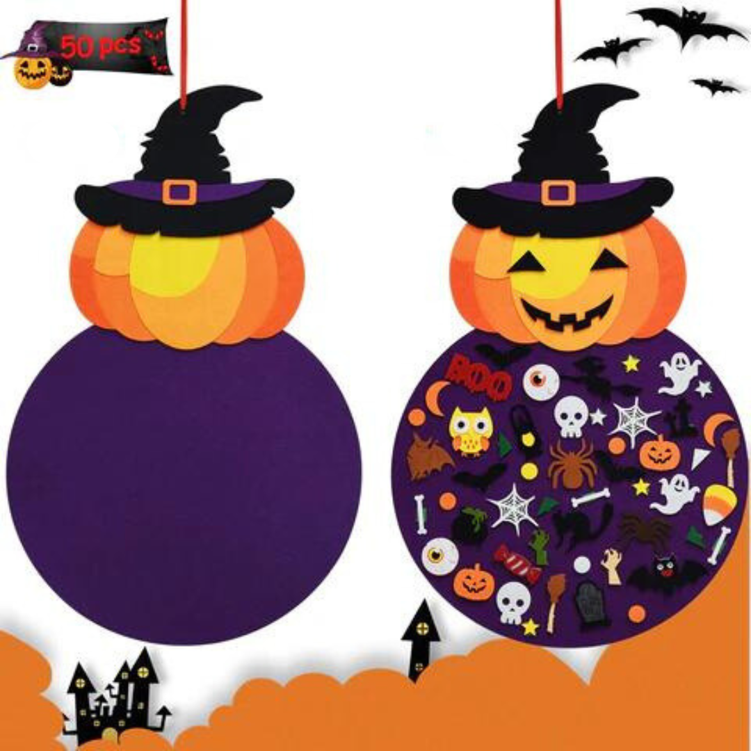 Halloween DIY filtbräda med pumpa – SpookyBoard