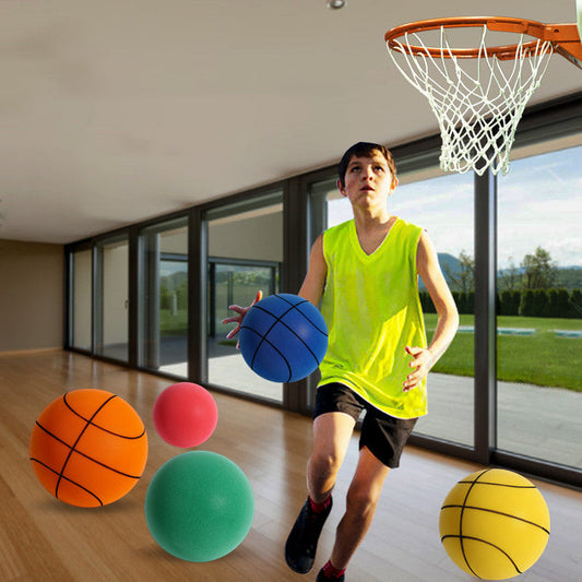 Ljudlös basketboll i PU-skum för barn – Silento