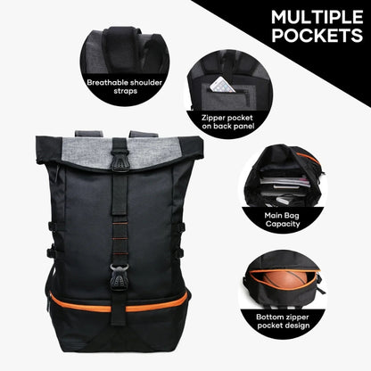 Multifunktionell 35L Ryggsäck för Sport & Resor – SportsPro