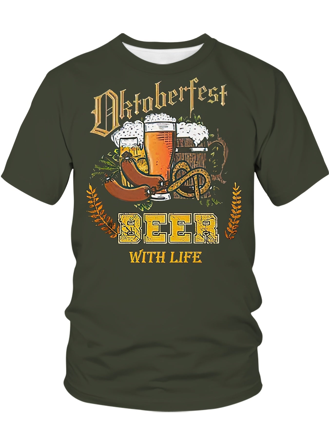 Herr kortärmad T-shirt med öltryck – Markus Oktoberfest 2026