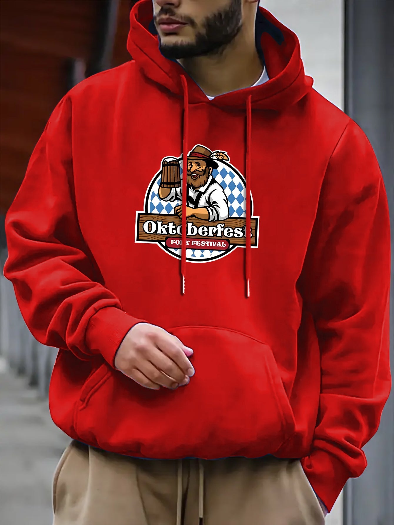 Bekväm herrhoodie – Thomas Oktoberfest 2025