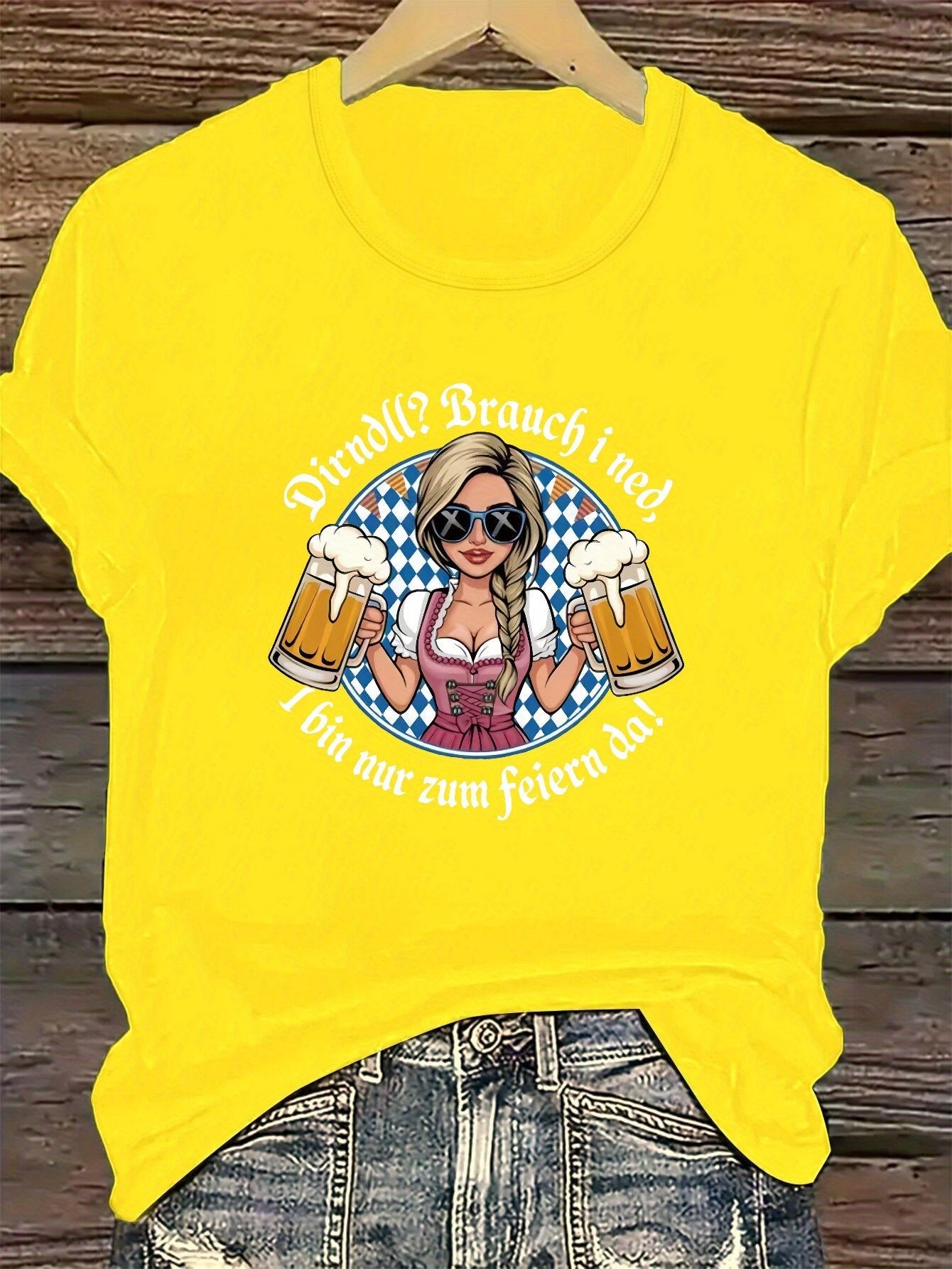 Damer Plus Size kortärmad t-shirt – Liesl Oktoberfest 2026