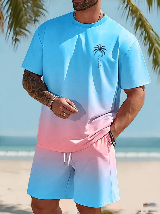 Trendigt herrsommar-set med t-shirt och shorts - CoolFlex