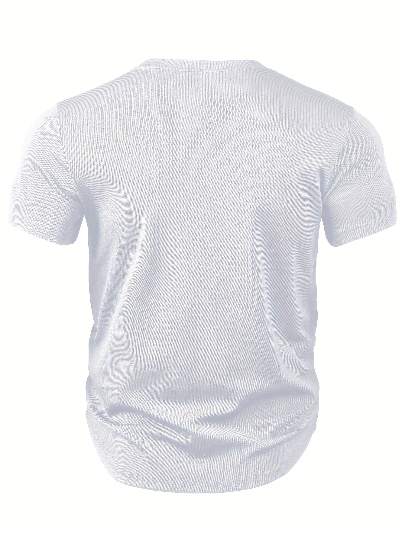 Herr T-shirt med djup V-ringning och struktur – Rafael