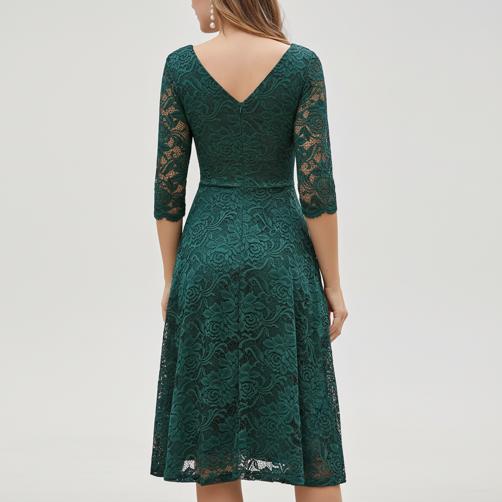 3/4-Ärmliges Kleid - SpringWhirl 