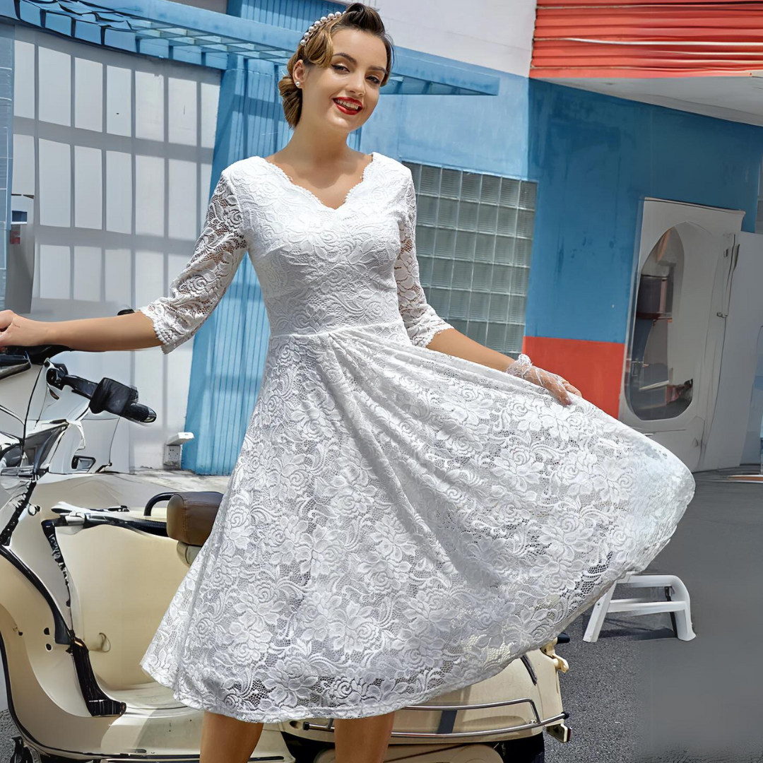 3/4-Ärmliges Kleid - SpringWhirl 