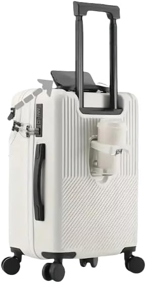 Hårdskaligt handbagage med mugghållare, USB-port och TSA-lås