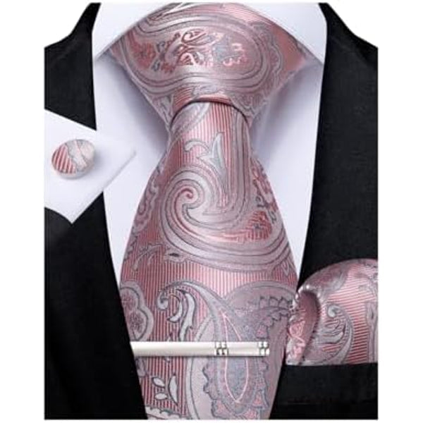 Men's Paisley Formal Tie Set - Refined Wedding & Event Accessories 13
