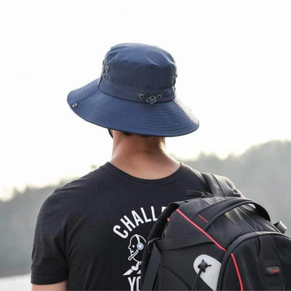 Vattentålig utomhus-bucket hat med UV-skydd – ShieldFlex Pro