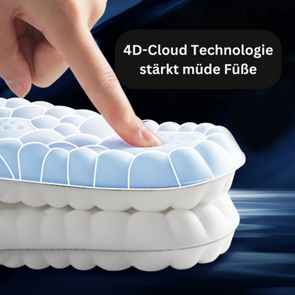 4D-Cloud-Technologie Einlegesohle, weiß-blau, ergonomisch, Fußkomfort, Dämpfung, Entlastung