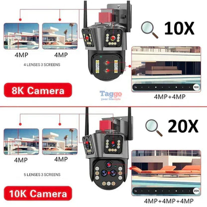 10K WLAN-säkerhetskamera med 20 MP, 20x zoom – DualGuard Ultra 10K