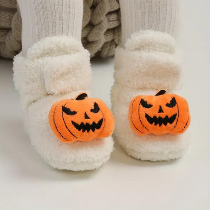Halloween-tofflor för barn med tecknat tryck – SpookySteps
