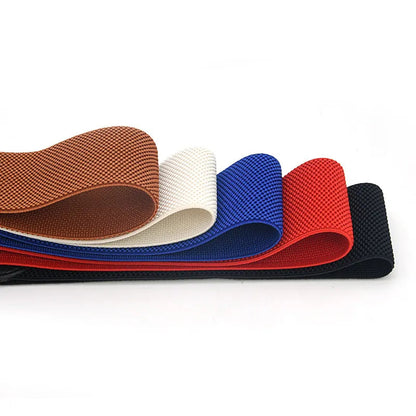Farbige elastische Gummibänder, braun, weiß, blau, rot, schwarz, für Handwerk und Nähen.