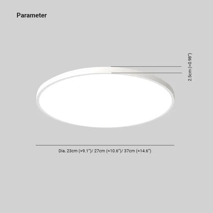 Runde LED-Deckenleuchte, weiß, Durchmesser 23/27/37 cm, flaches Design, energiesparend.